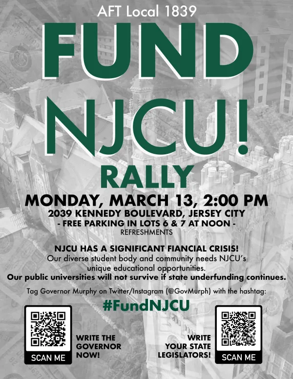 Rally to #FundNJCU